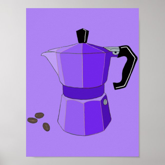 Lila Regenbogen Espresso Poster (Vorne)