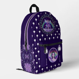 Lila Regenfee Bedruckter Rucksack