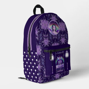 Lila Regenfee Bedruckter Rucksack