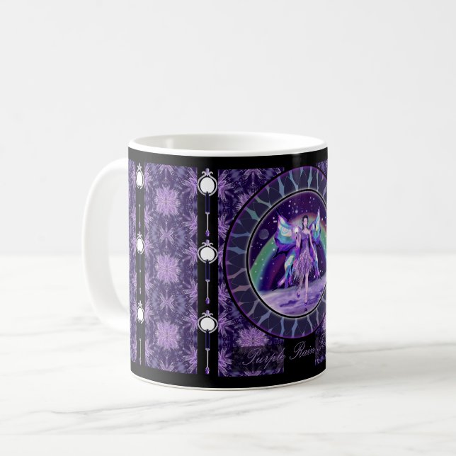 Lila Regenfee Kaffeetasse (Vorderseite Links)