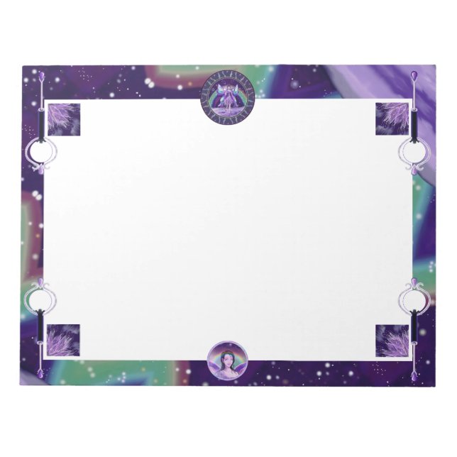 Lila Regenfee Notizblock (Vorderseite)