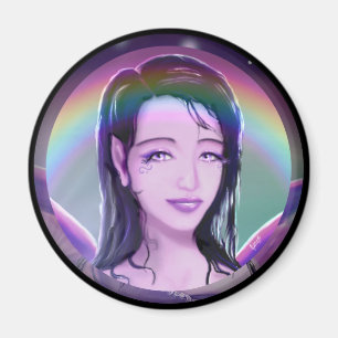 Lila Regenfeenmagnet Magnet