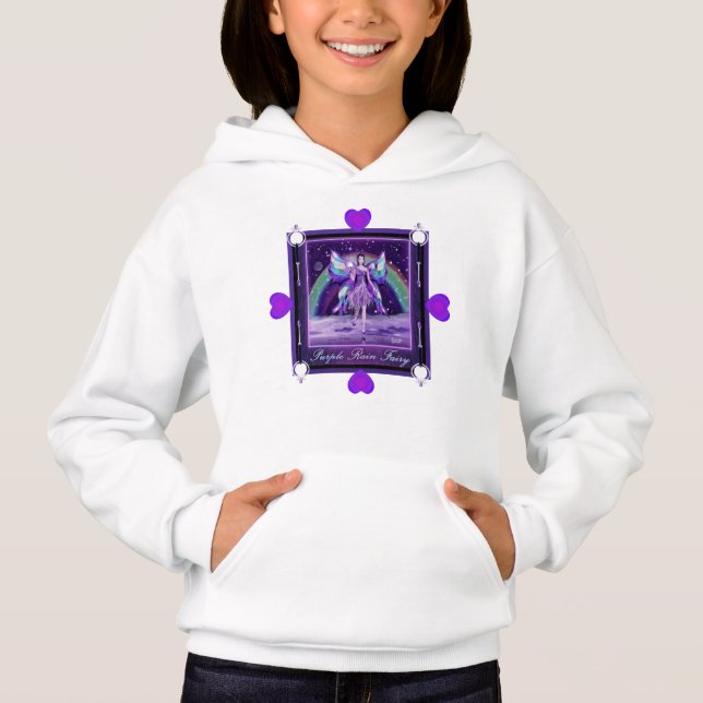 Lila Regenmärchen Hoodie (Vorderseite)