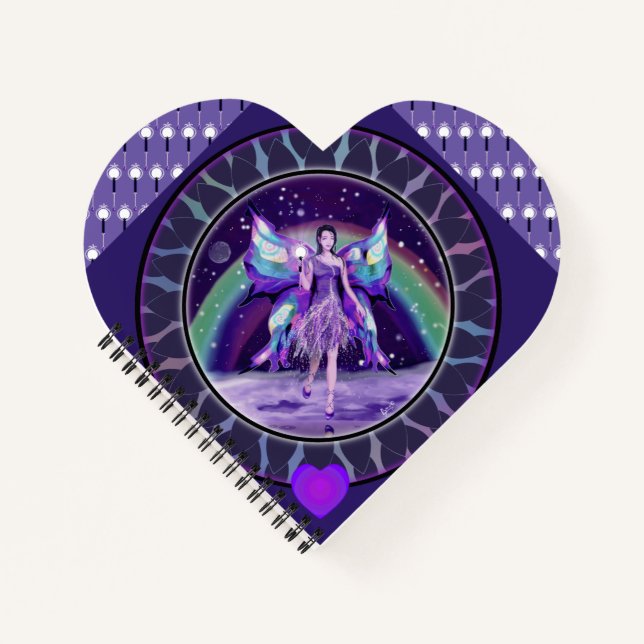 Lila Regenmärchen Notizbuch (Vorderseite)