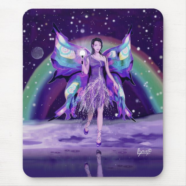 Lila Regenmäuse-Pad Mousepad (Vorne)