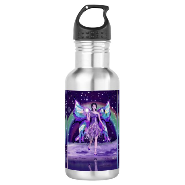 Lila Regenmilch Wasserflasche (Vorderseite)