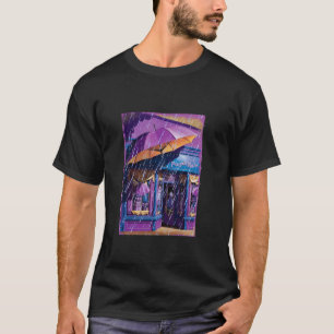 Lila Regenschirm Sturm T-Shirt