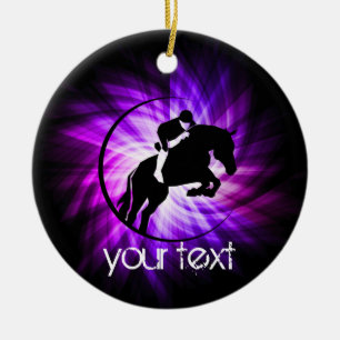 Lila Reittiere Keramikornament