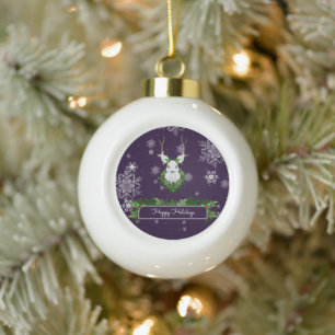 Lila Rentier-Gerahmtes Ornament