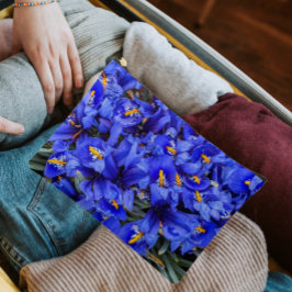 Lila Reticulated Irises Floral Zubehörtasche