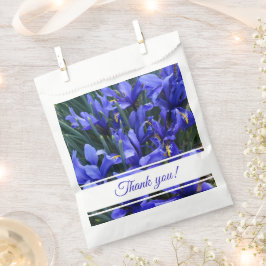 Lila Reticules Irises floral Vielen Dank Geschenktütchen