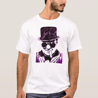 Lila retro Churchill T-Shirt