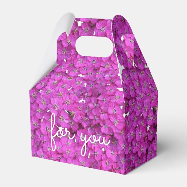 Lila Retro-Design Geschenkschachtel (Vorderseite)