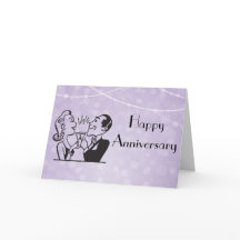 Lila Retro Glitzer beleuchtet das Paar-Rösten