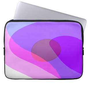 Lila Retro Groovy Abstrakt 409 Laptopschutzhülle