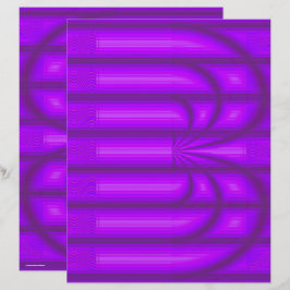 Lila Retro-Kathedrale-Schrappbuchpapier 2-seitig P