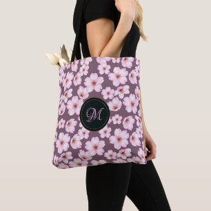 Lila retro mit Blumenmuster. Monogramm