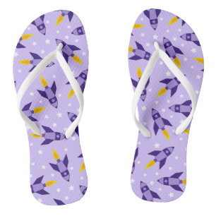 Lila Retro-Raketentelefone Flip Flops