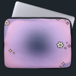 Lila Retro-Regenbogen-Lavendel Laptopschutzhülle<br><div class="desc">Farbverlauf,  Regenbogen und Blume Collage - Retro 70er 60er - Lilac / Lila / Lavendel Gradient.</div>