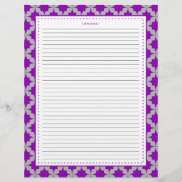 Lila Retro-Star-Zusatzrezeptseiten