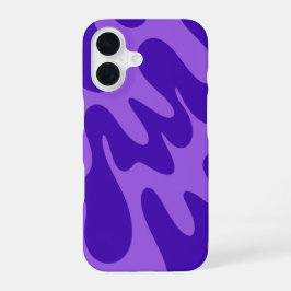 Lila Retro Style Wellen Handyhülle iPhone 16 Hülle