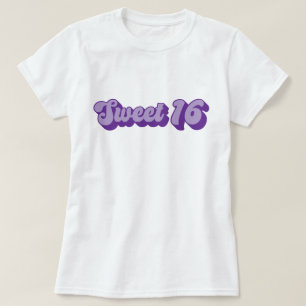 Lila Retro Sweet 16 T-Shirt