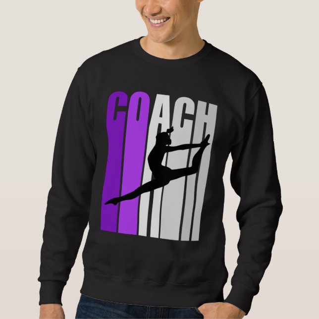 Lila Retro-Tanzlehrer Unterricht Sweatshirt (Vorderseite)