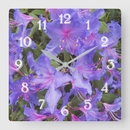 Lila Rhododendron Blooms Bloral Große Wanduhr
