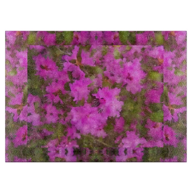 Lila Rhododendron Schneidebrett (Vorderseite)