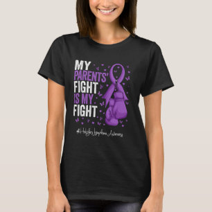 Lila Ribbon Eltern Hodgkins Lymphom Bewusstsein T-Shirt