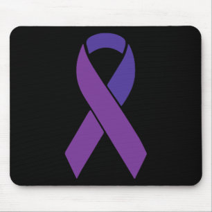 Lila "Ribbon Heimerheimer Awareness Supporter" Sur Mousepad