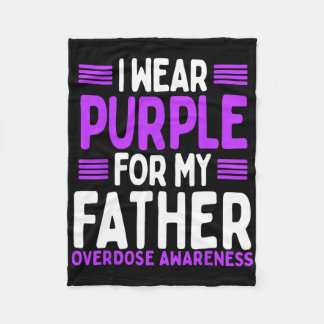 Lila Ribbon Pater Papa Überdosierung Sensibilisier Fleecedecke