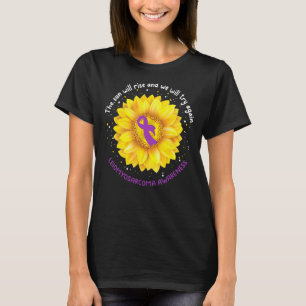 Lila Ribbon Sonnenblume Leiomyosarcoma Bewusstsein T-Shirt