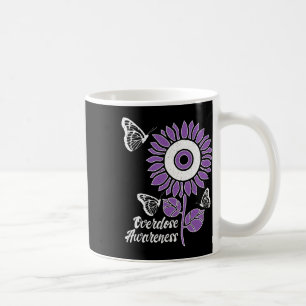 Lila Ribbon Sonnenblumen Schmetterling Überdosieru Kaffeetasse