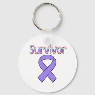 Lila Ribbon Survivor Schlüsselanhänger