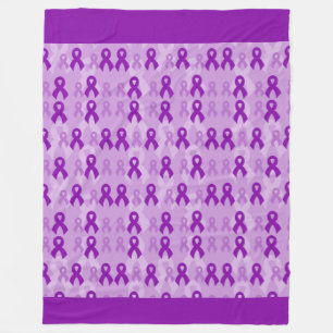 Lila Ribbons.. Fibro Fleece Blanket