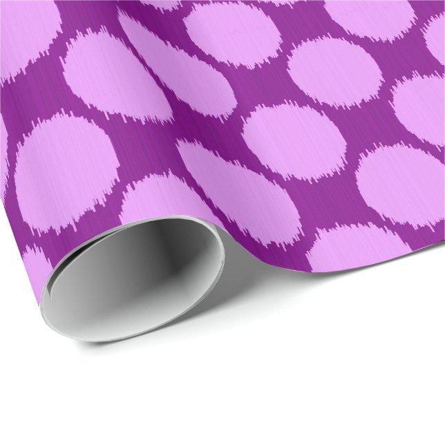 Lila Riesenscheide, Orchidee und Amethyste Geschenkpapier (Rolleneckpunkt)