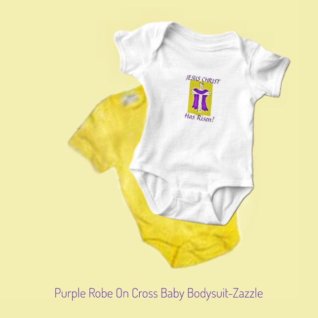 Lila Robe auf Kreuz Baby Strampler (Von Creator hochgeladen)
