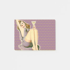 lila rockabilly Button Polkapunkt-Martinis herauf Post-it Klebezettel