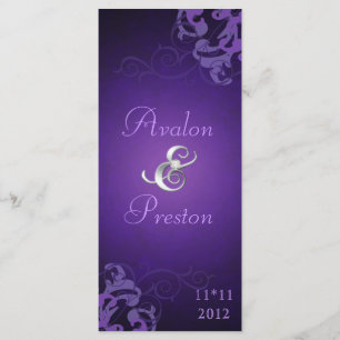 Lila Rolle-lila Hochzeits-Programm Nobel Programm