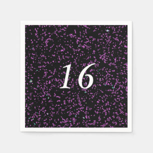 Lila rosa Abstrakte Muster Niedlich 16. Geburtstag Serviette