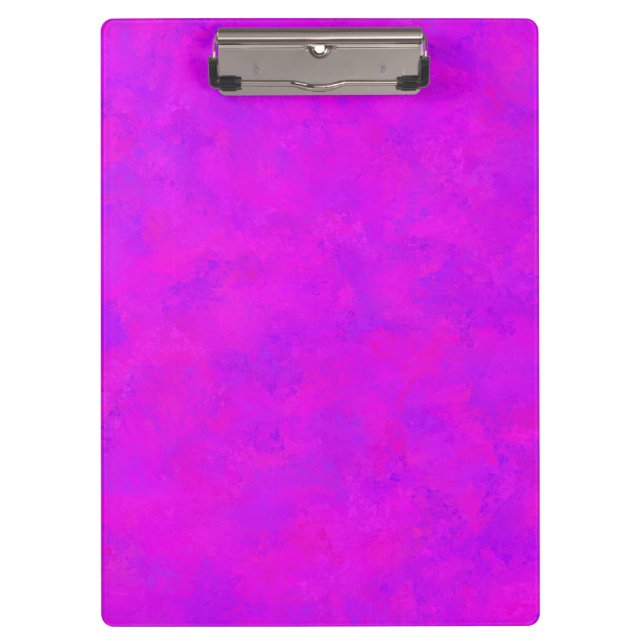 Lila rosa Abstraktes Muster Klemmbrett (Vorderseite)