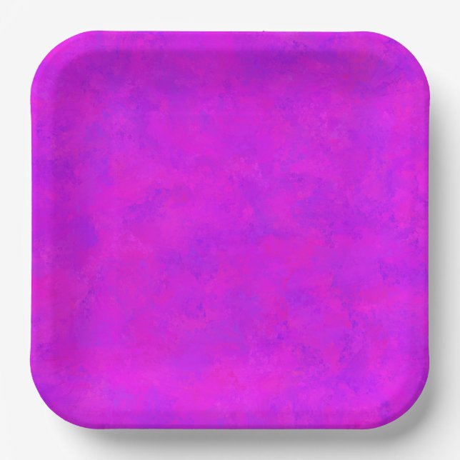 Lila rosa Abstraktes Muster Pappteller (Vorderseite)