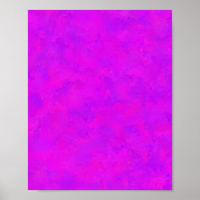 Lila rosa Abstraktes Muster Poster (Vorne)