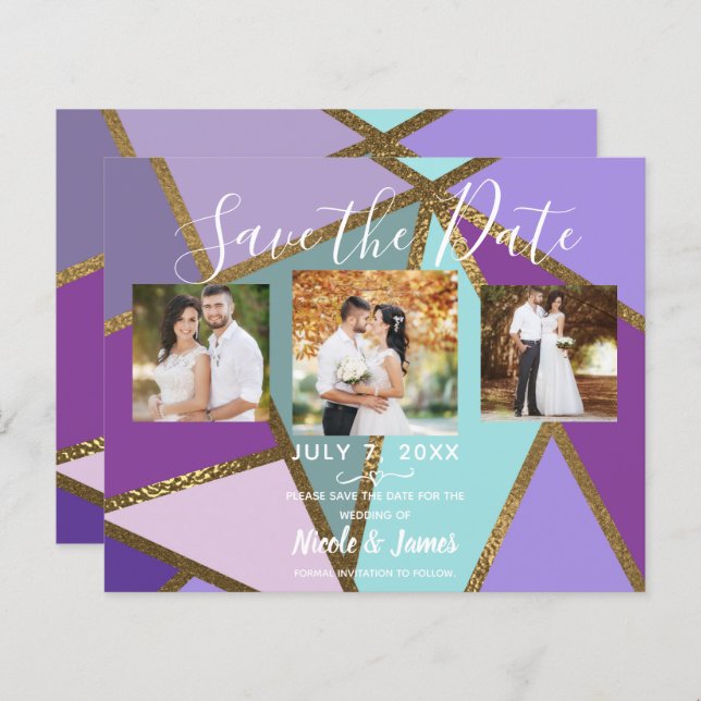 Lila-Rosa-Aquamarin-Türkis- und Bronzemedaille (Vorne/Hinten)