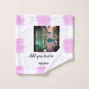 Lila rosa Aquarellfarbe Vater Sohn Vater hinzufüge Waschlappen