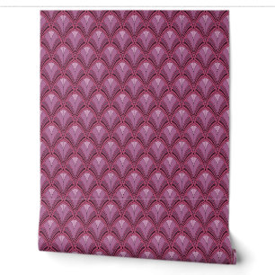 Lila Rosa Art Deco geometrisches Muster Tapete