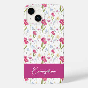 Lila Rosa Benutzername Wasserfarbe Wildblume Case-Mate iPhone 14 Hülle