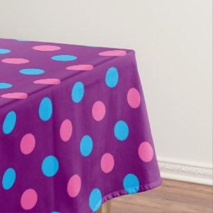 Lila Rosa Blau Punkte Muster Tischdecke