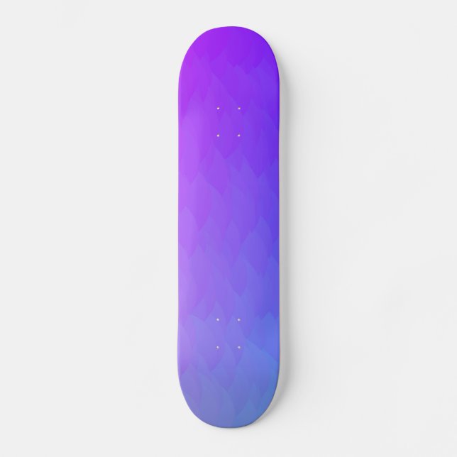 Lila, rosa, blaue Ombre Flammeskateboard-Plattform Skateboard (Vorderseite)